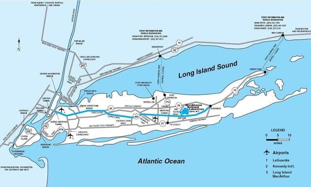 Plan des aéroports de Long Island