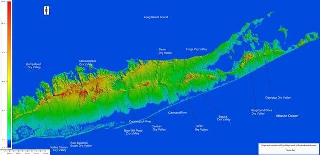Plan de l'altitude de Long Island