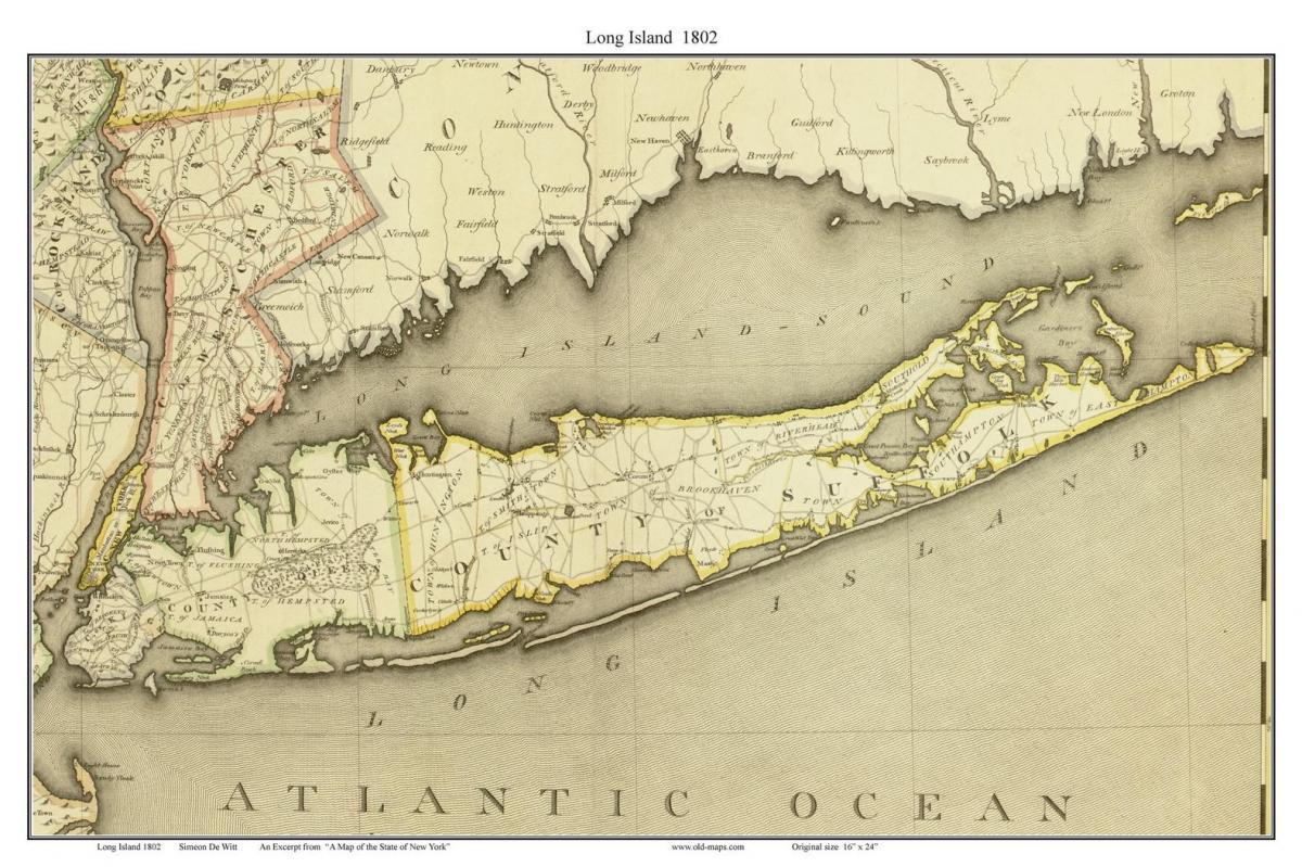 Plan historique de Long Island
