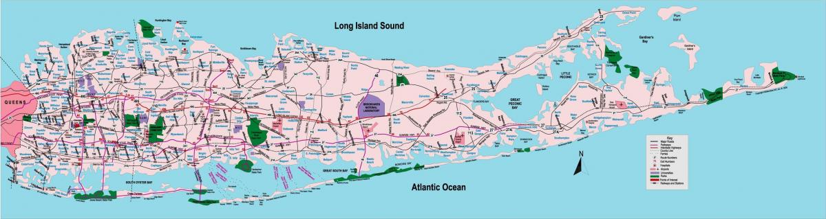 Plan de la ville de Long Island