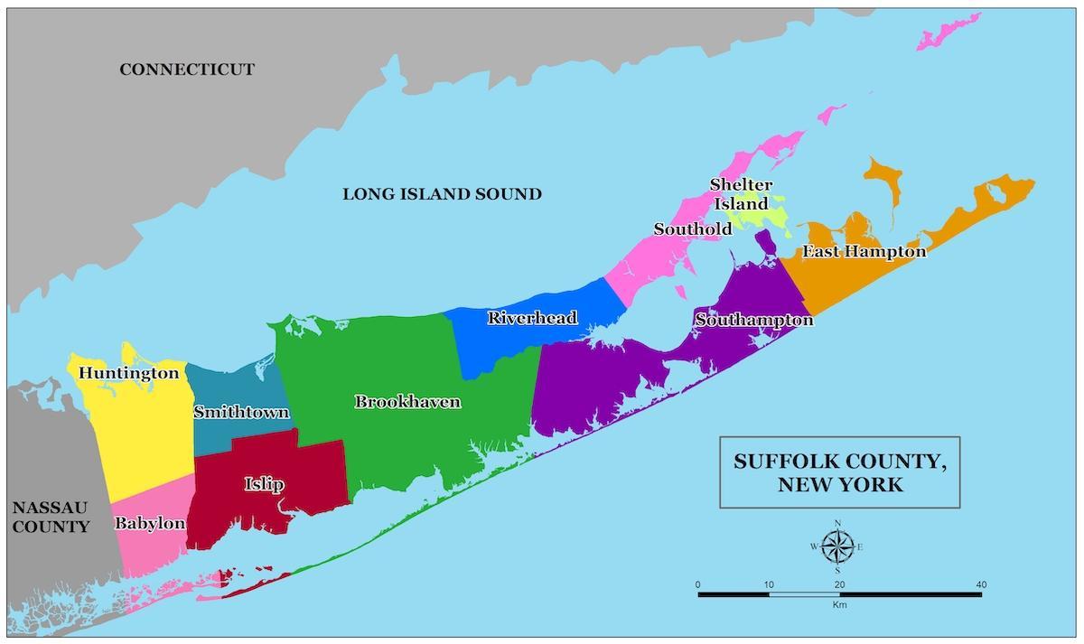 Plan des quartiers de Long Island
